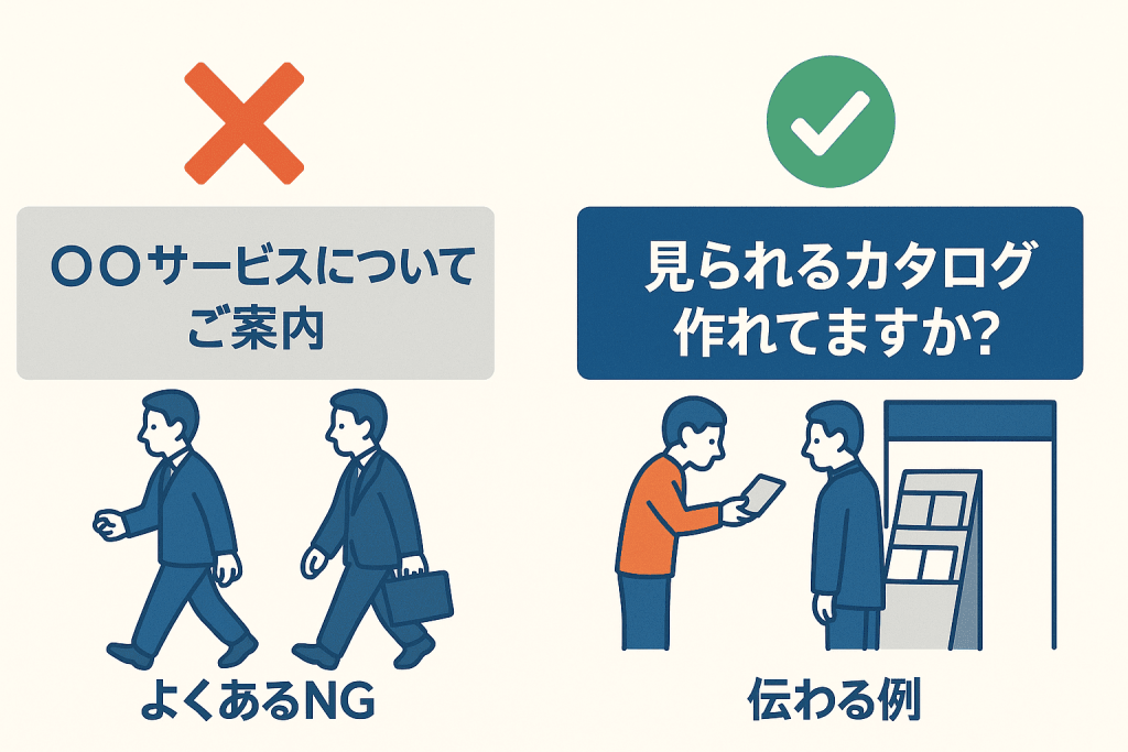 展示会・チラシの配布イメージ画像