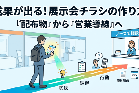 展示会で手に取ってもらうチラシの作り方｜成果につなげる実践ポイント【2026年版】