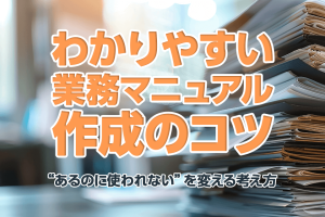 わかりやすい業務マニュアル作成のコツ｜“あるのに使われない”を変える考え方