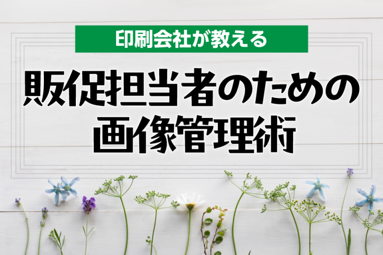 印刷会社が教える「販促担当者のための画像管理術」